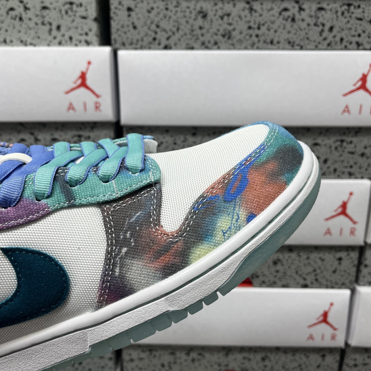 Futura Laboratories X Nike SB Dunk Low - Bleached Aqua