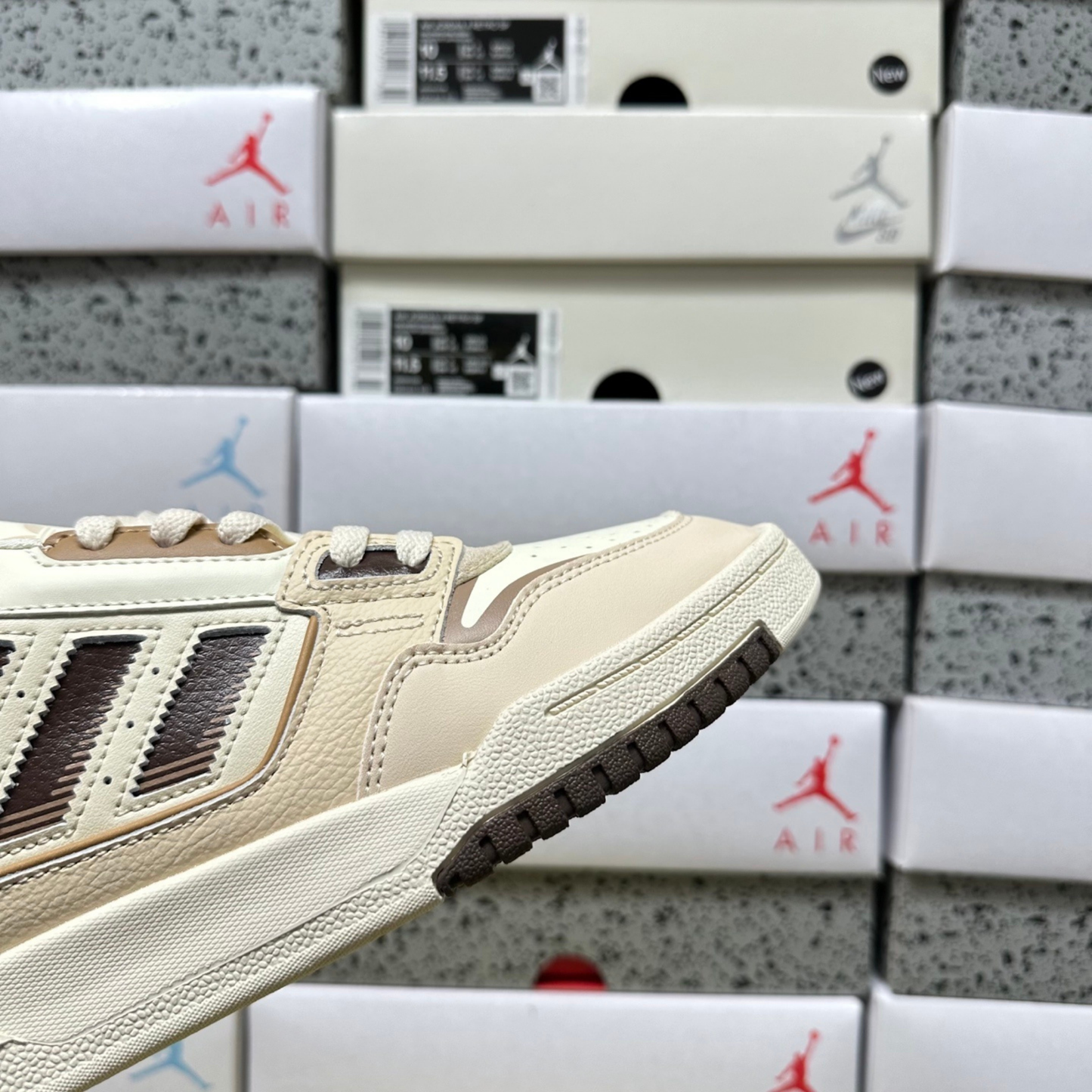 Adidas Drop Step Low 2.0 - Cream White Brown Cardboar