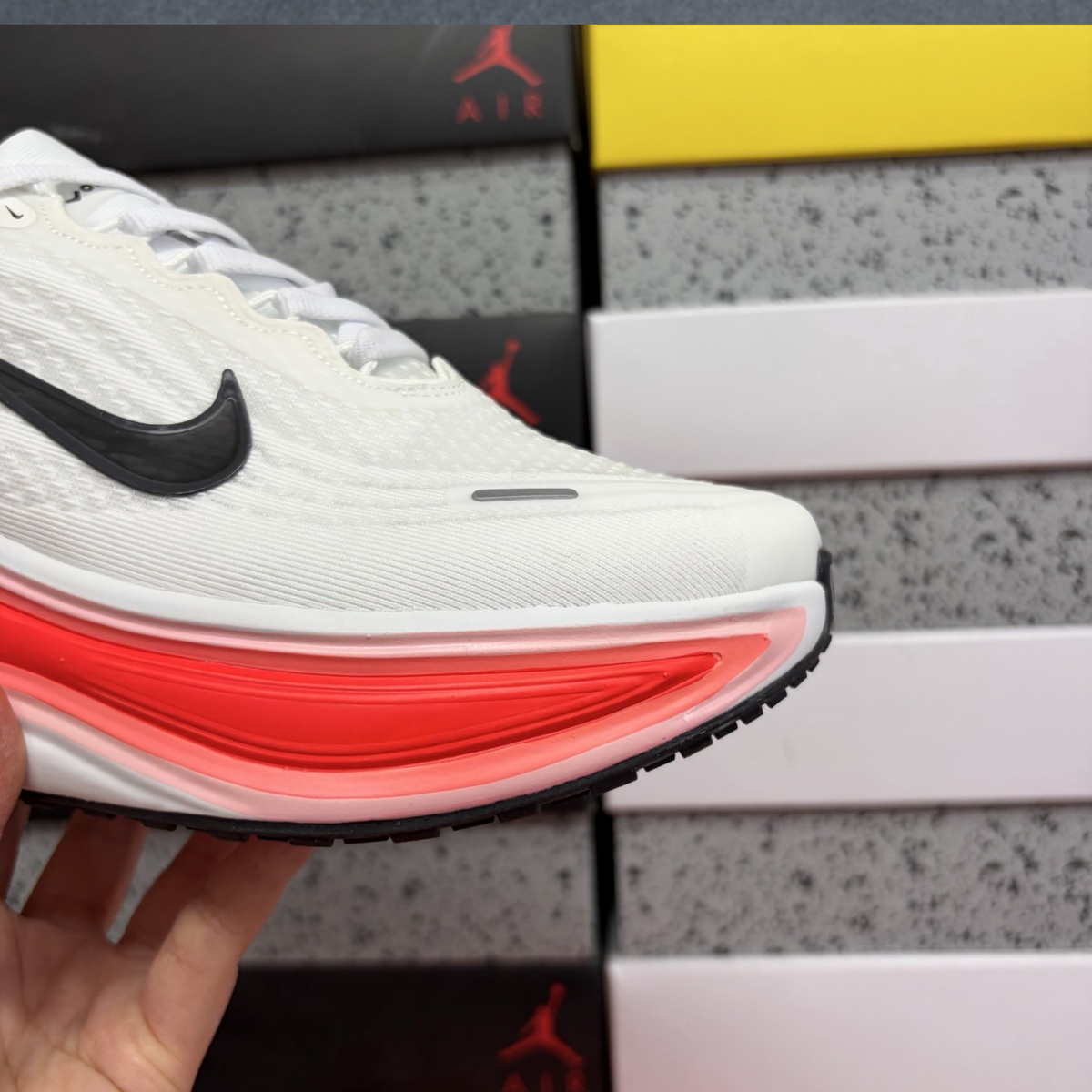 Nike Vomero Plus - White Black Bright Crimson