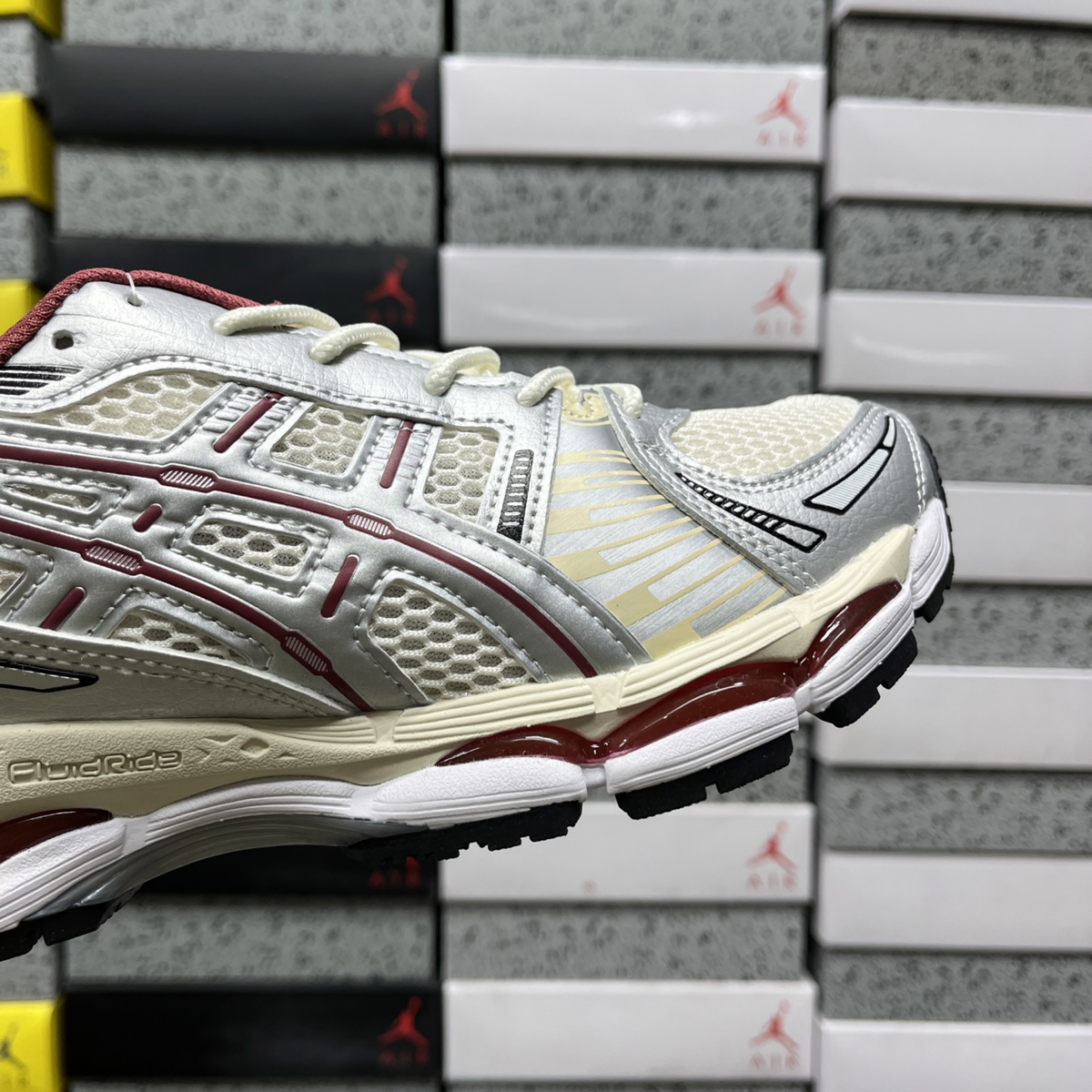 Asics Gel Kayano 12.1 - Cream Pure Silver Burgundy