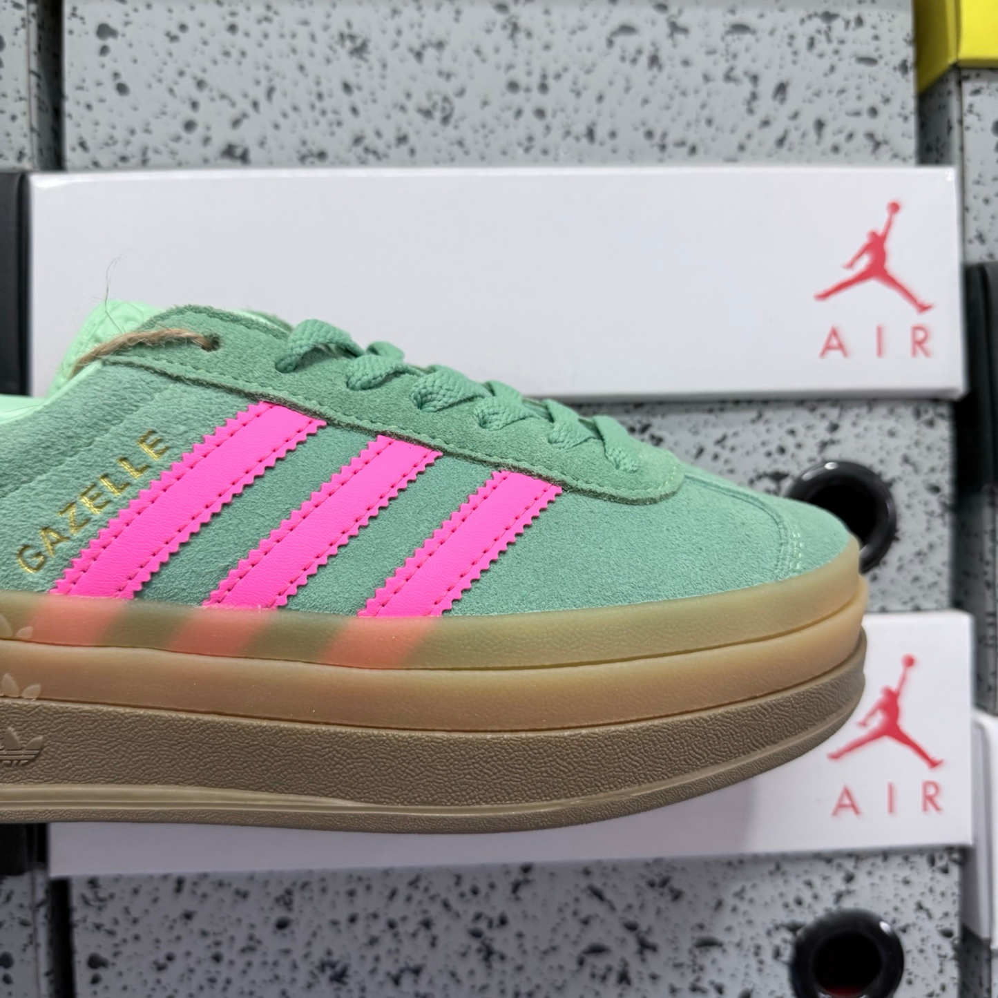 Adidas Gazelle Bold - Green Pink Brown