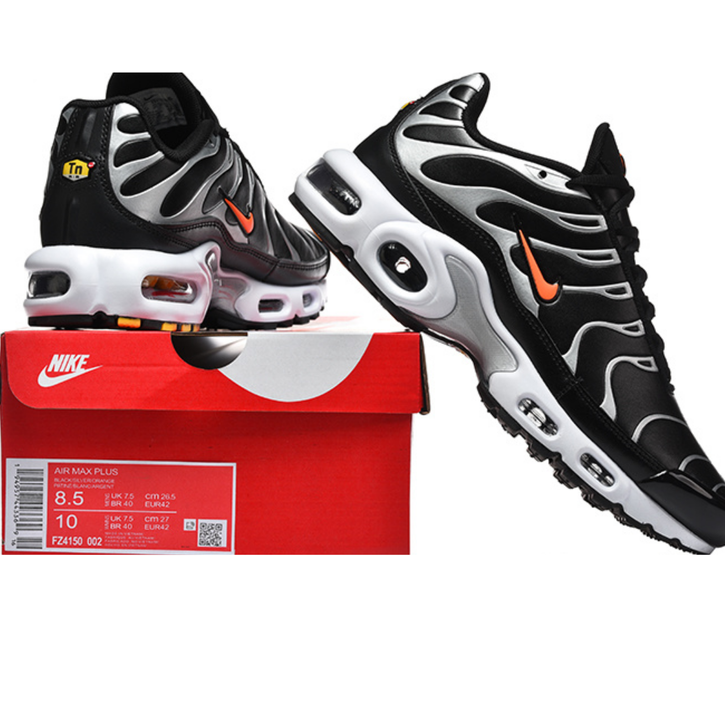 Nike Air Max Plus G - Black Metallic Silver Total Orange