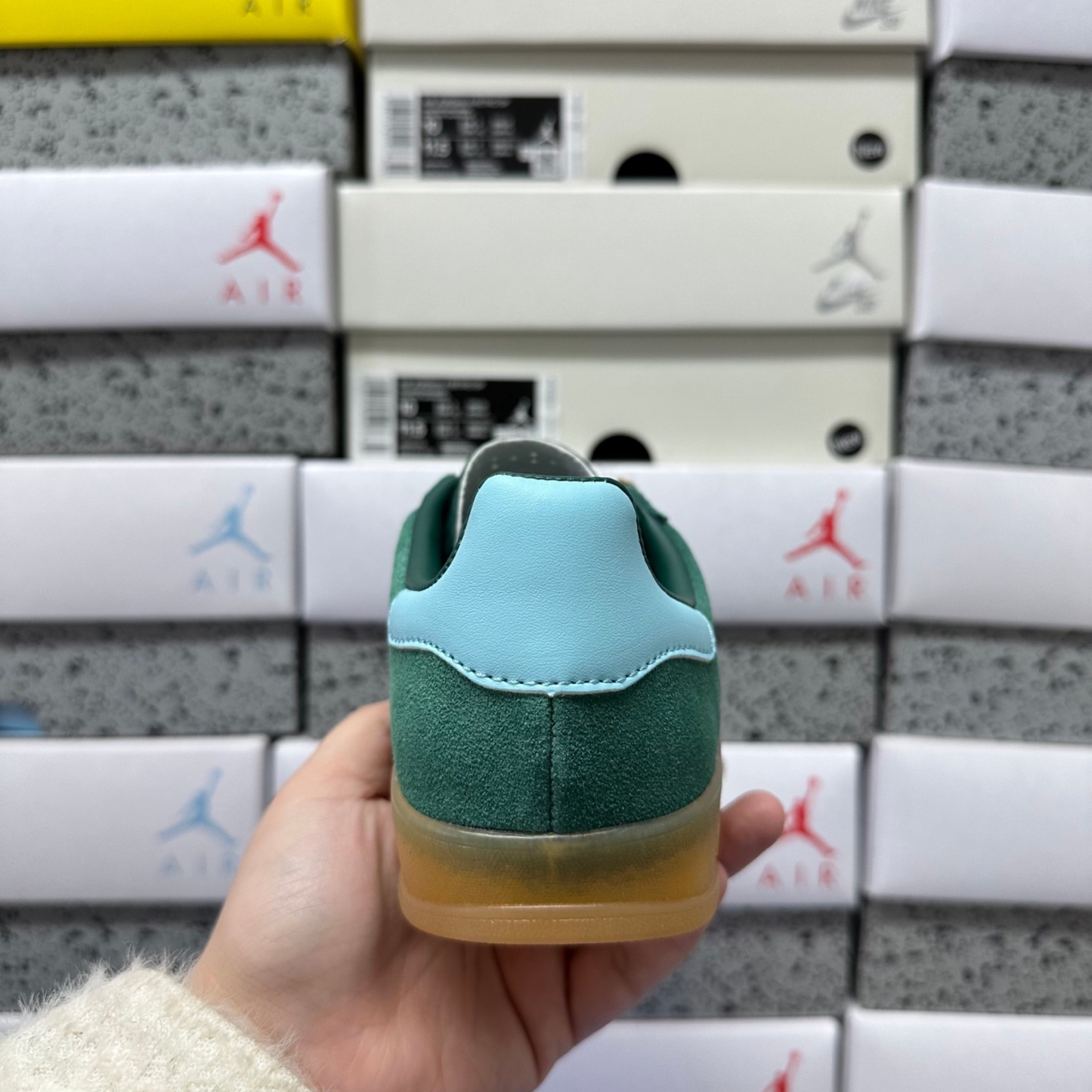 Adidas Gazelle Indoor - Collegiate Green / Blue Dawn