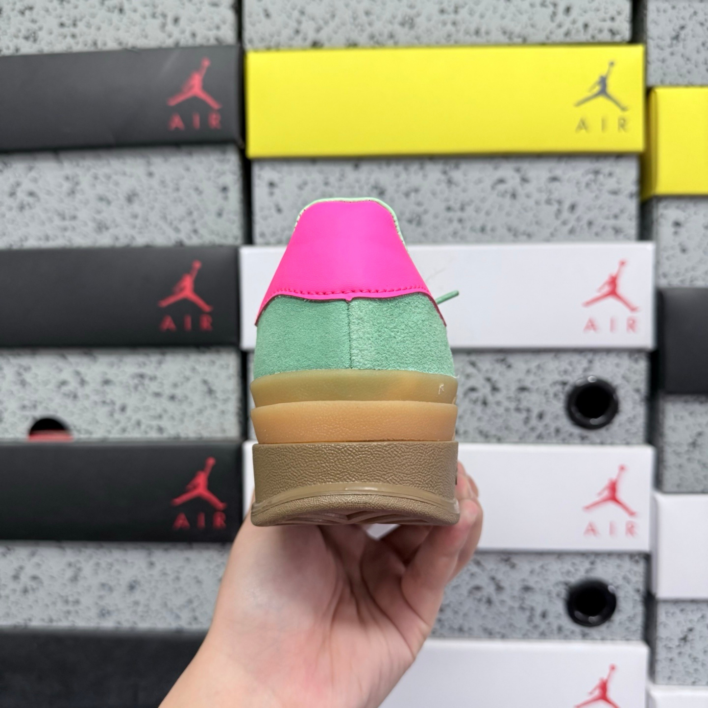 Adidas Gazelle Bold - Green Pink Brown