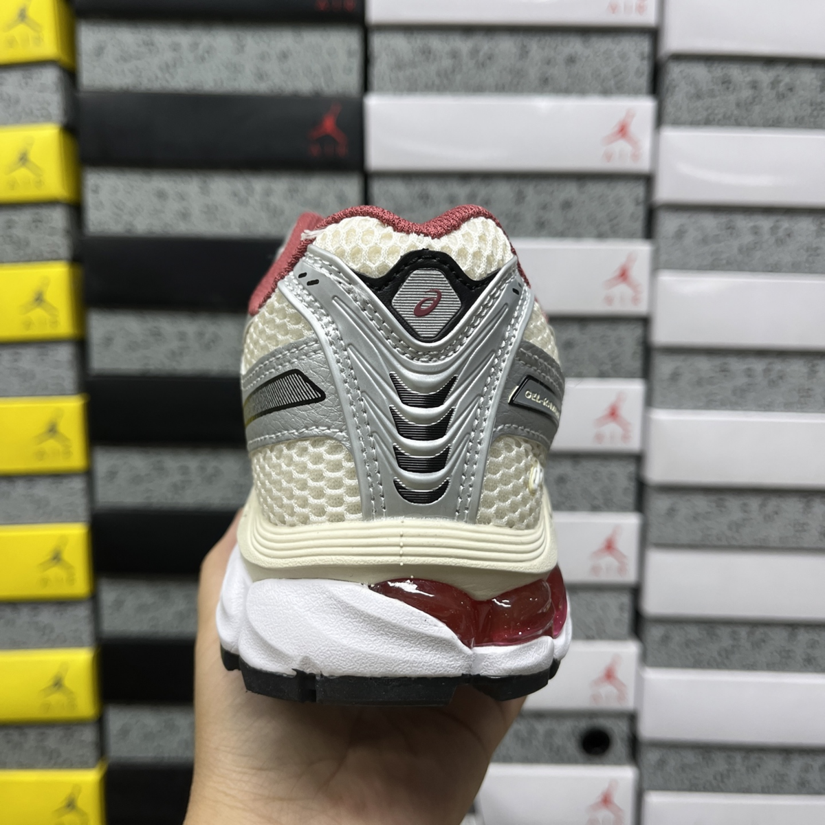 Asics Gel Kayano 12.1 - Cream Pure Silver Burgundy