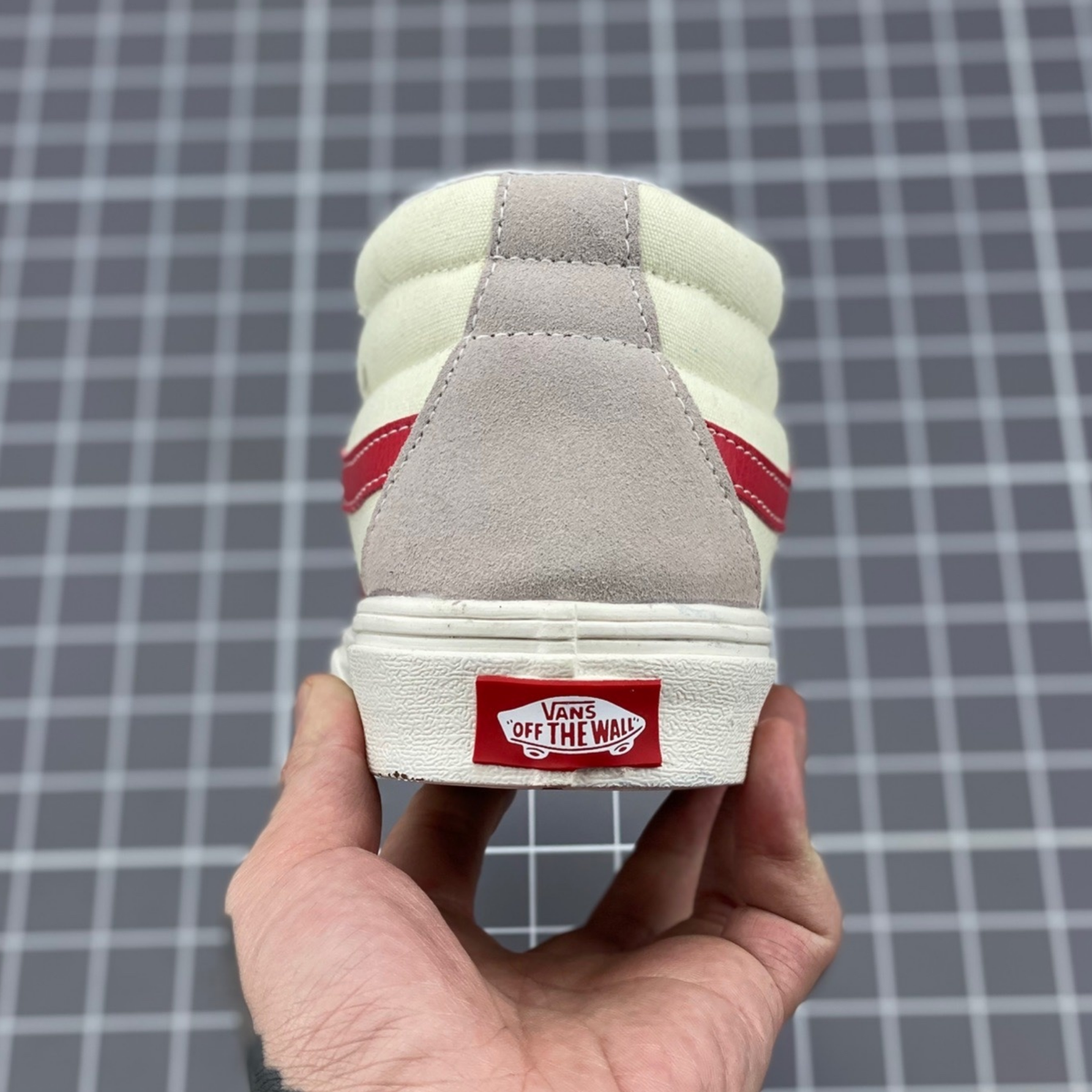 Vans Sk8-Mid Reissue - Marshmallow/Racing Red