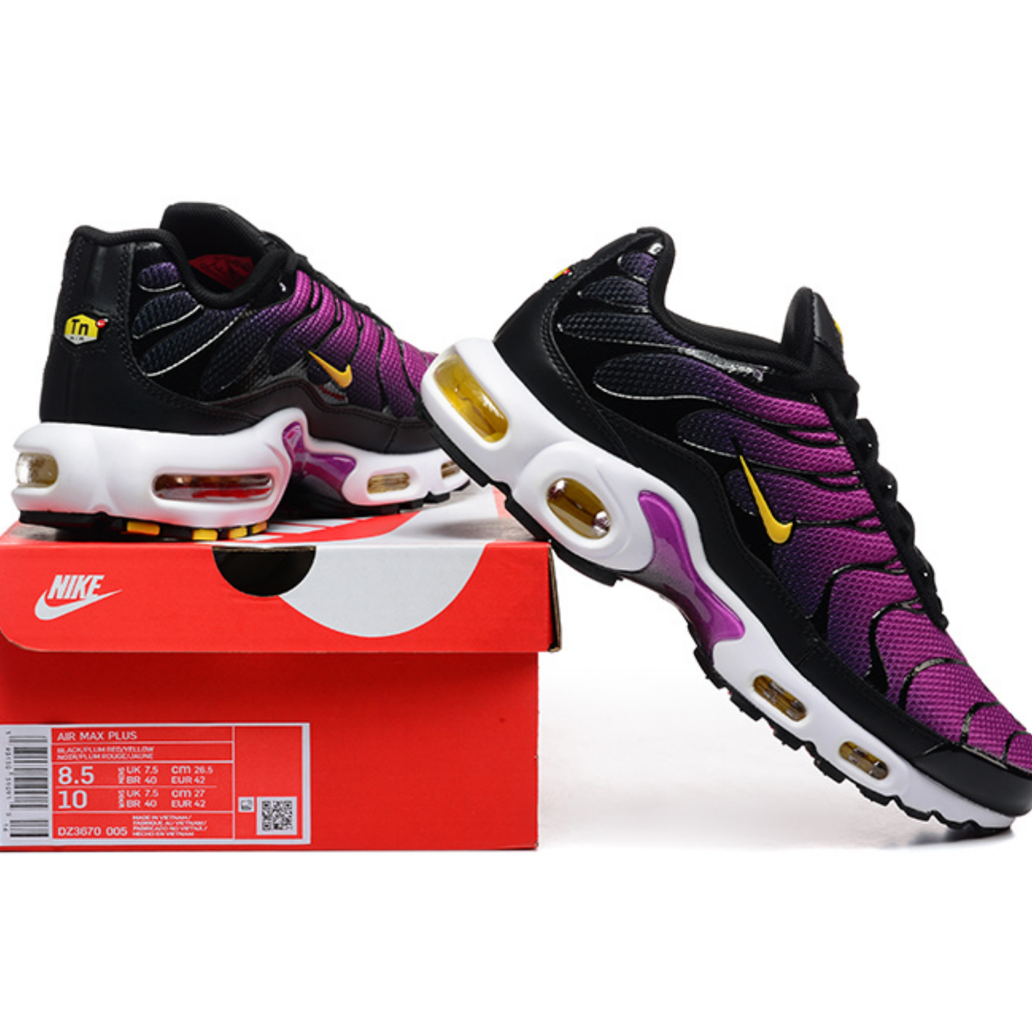 Nike Air Max Plus - Black Laser Orange Hyper Violet