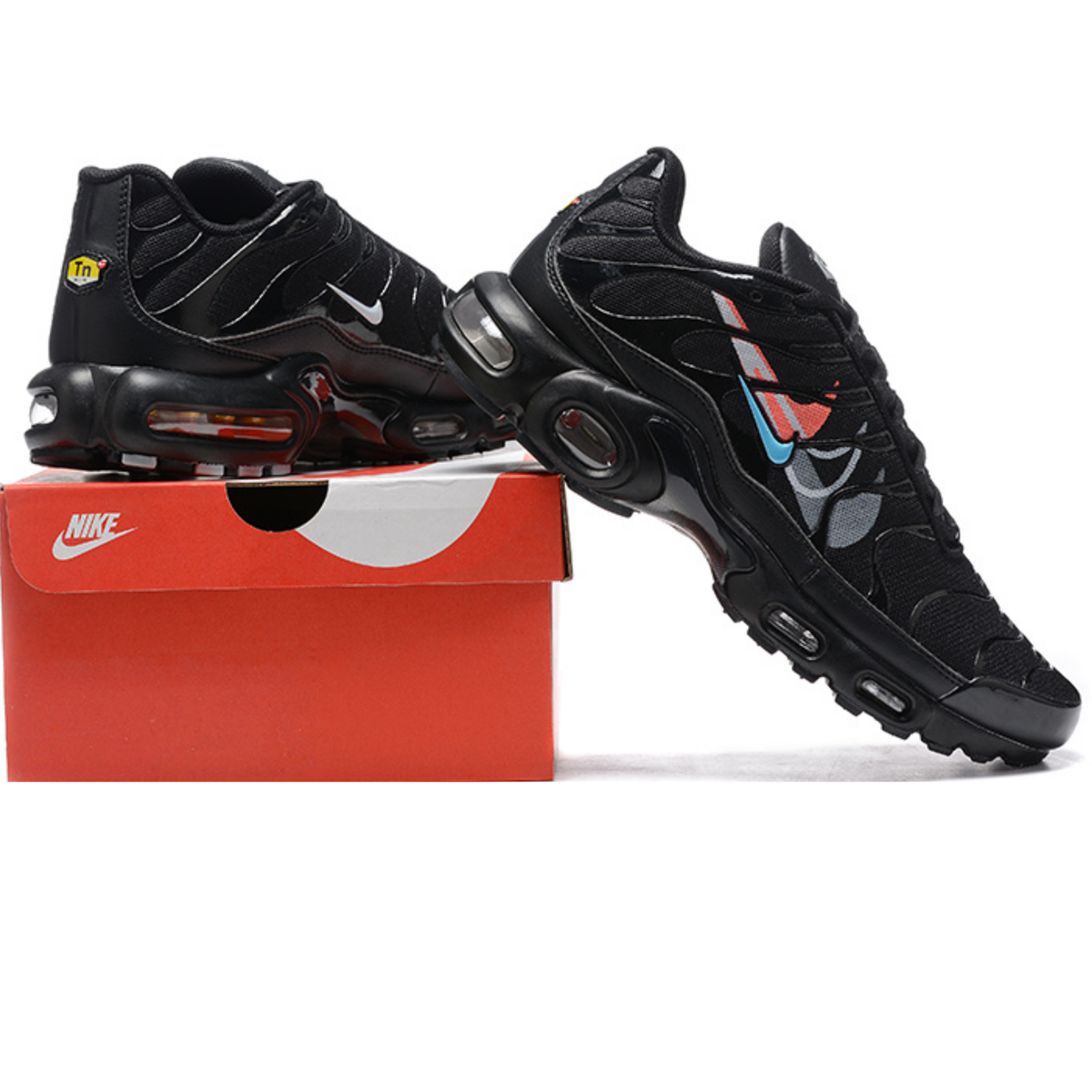 Nike Air Max Plus - Multi Swoosh Black Bright Crimson