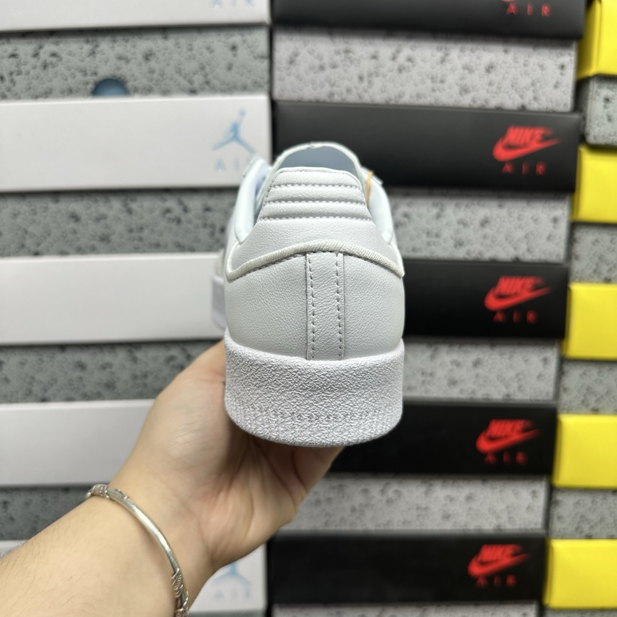 Adidas Samba - Cloud White Silver Metallic