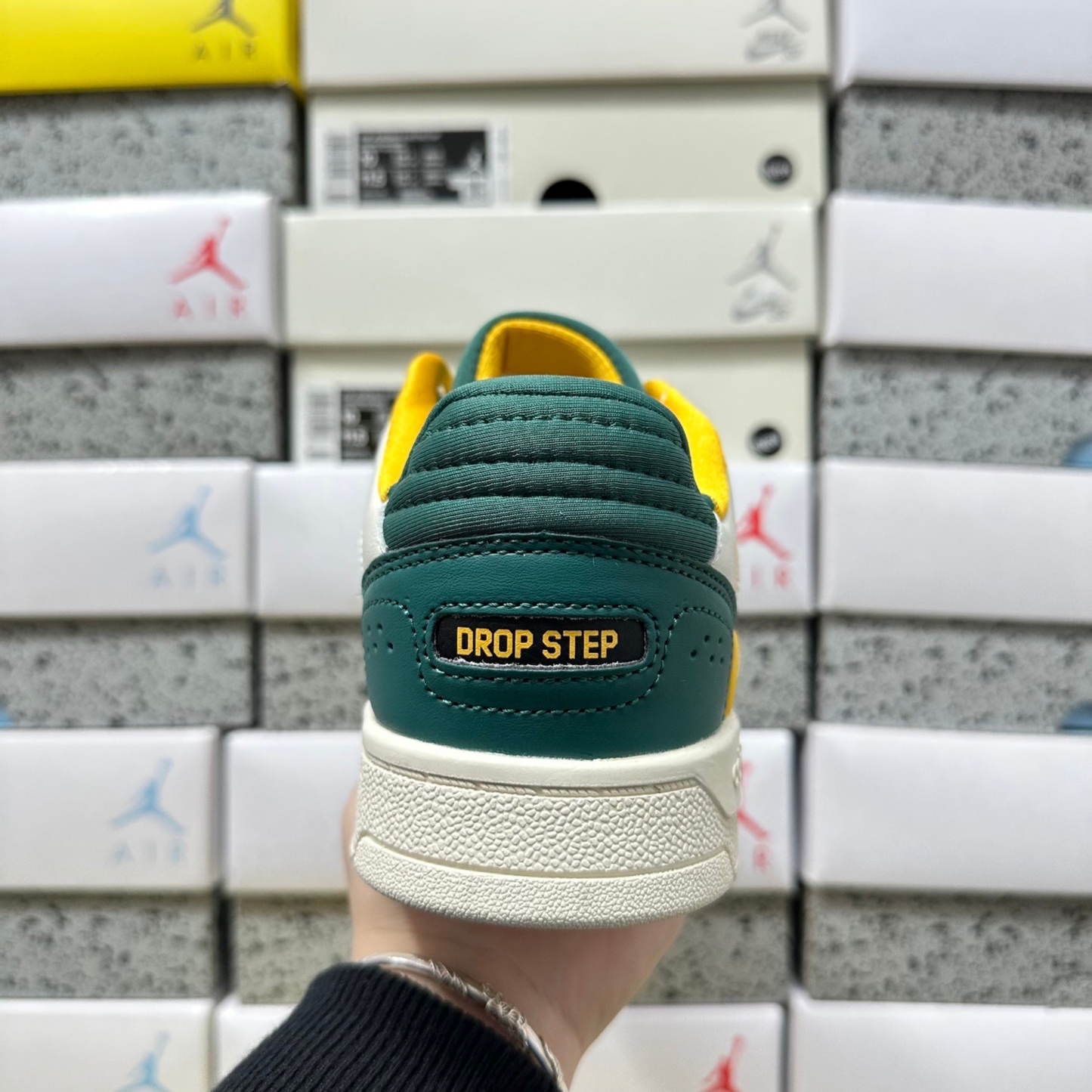 Adidas Drop Step Low 2.0 - White / Collegiate Green / Cyber Yellow