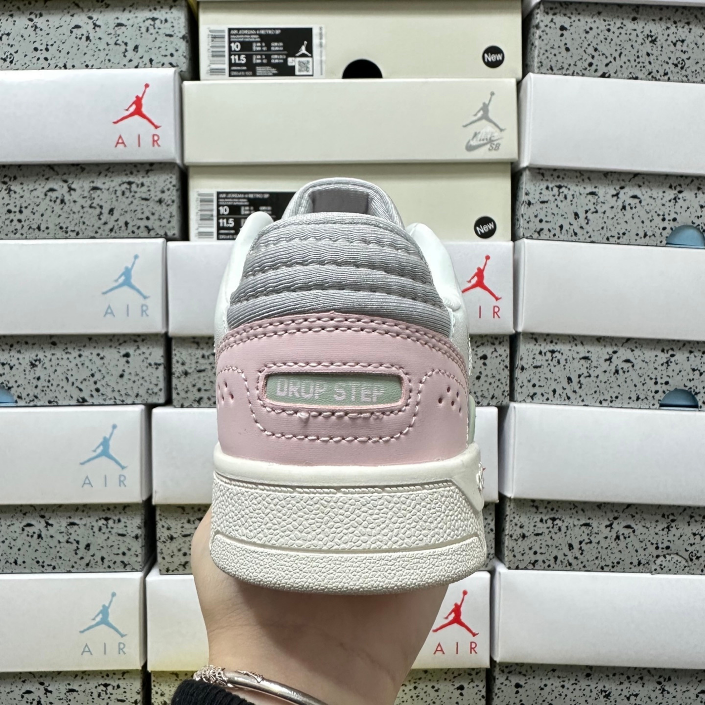 Adidas Drop Step Low 2.0 - White Linen Green / Pink
