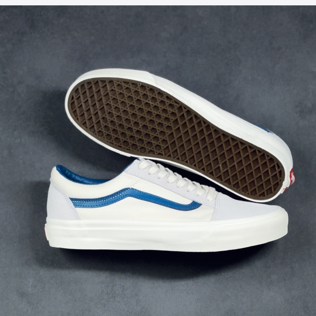 Vans Old School Leather - White/Blue
