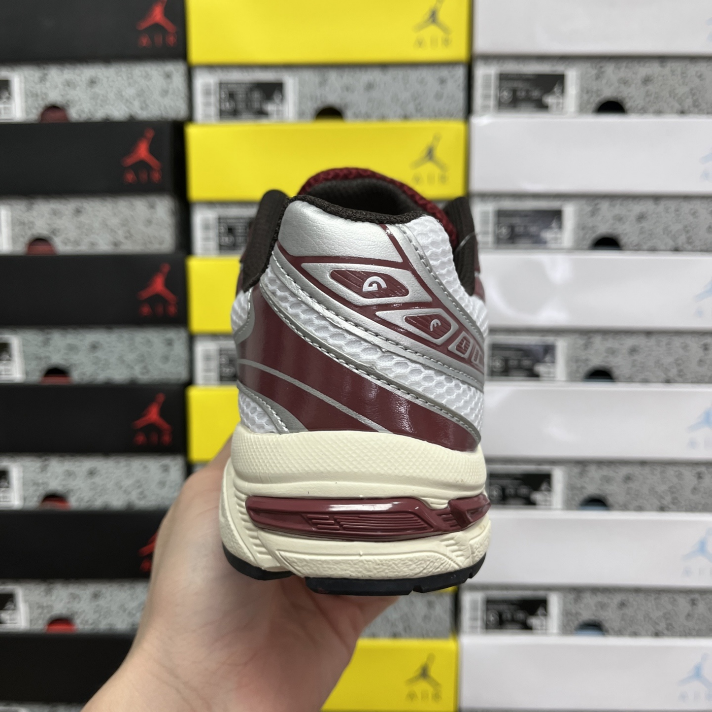 Asics Gel 1130 - White Maroon Banner