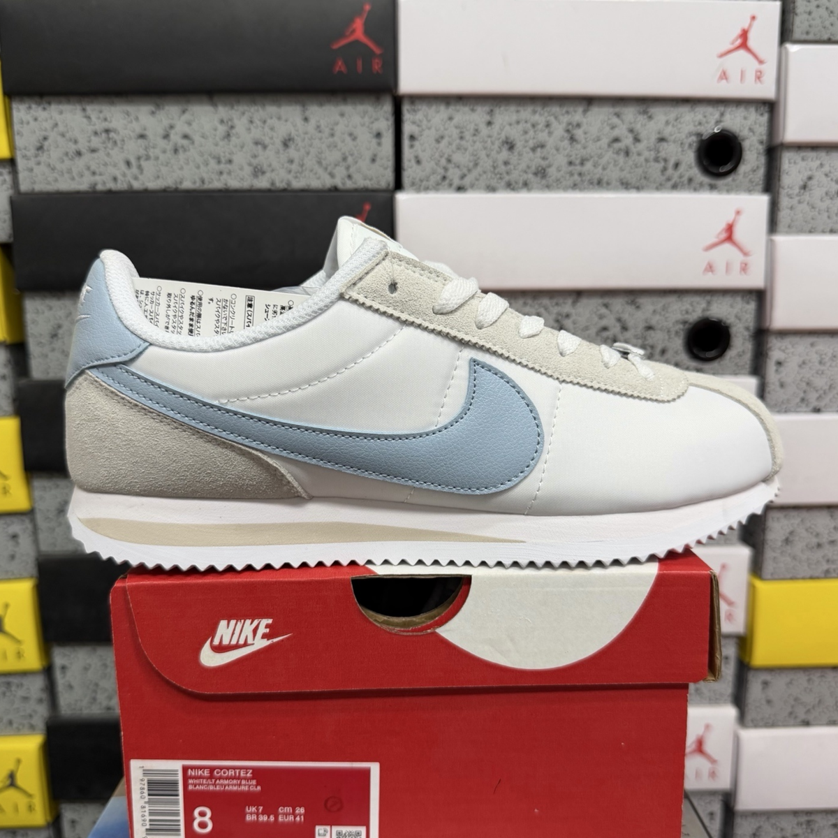 Nike Cortez Textile - White Light Armory Blue