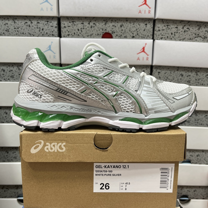 Asics Gel Kayano 12.1 - White Pure Silver Green