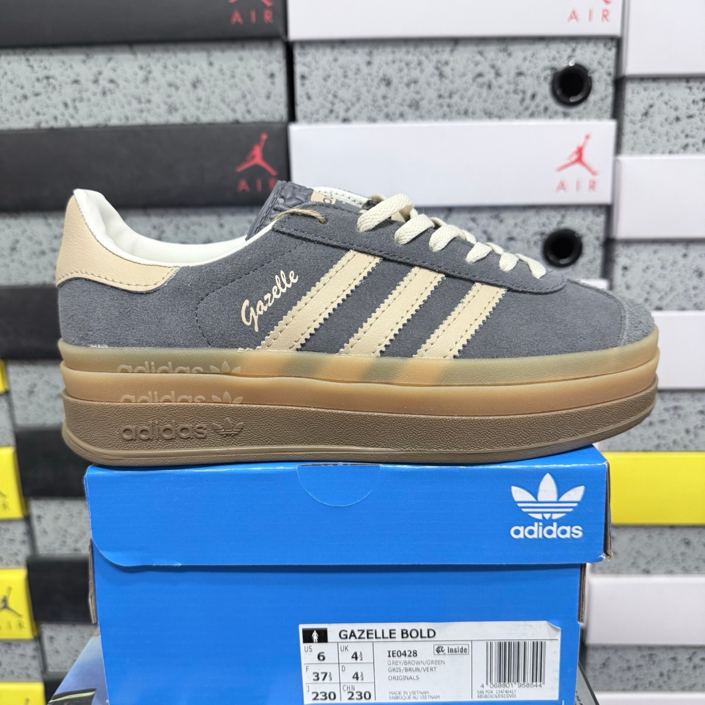 Adidas Gazelle Bold - Grey Brown Green