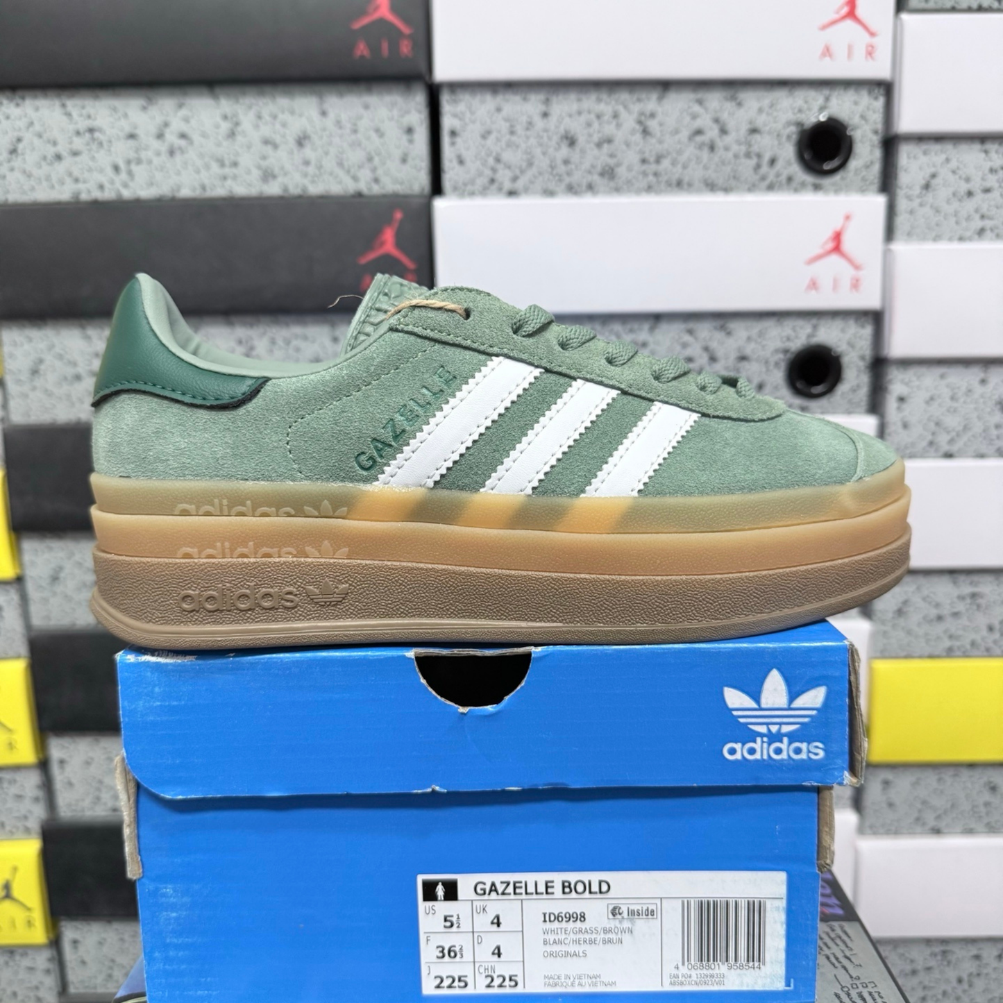 Adidas Gazelle Bold - White Grass Brown
