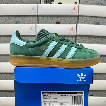 Adidas Gazelle Indoor - Collegiate Green / Blue Dawn