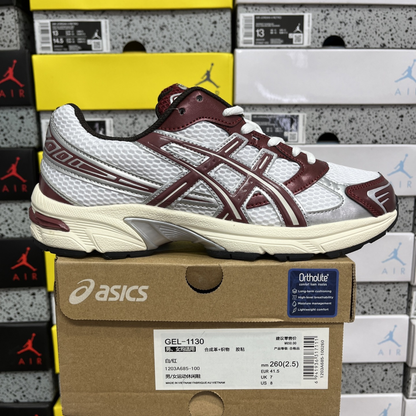 Asics Gel 1130 - White Maroon Banner