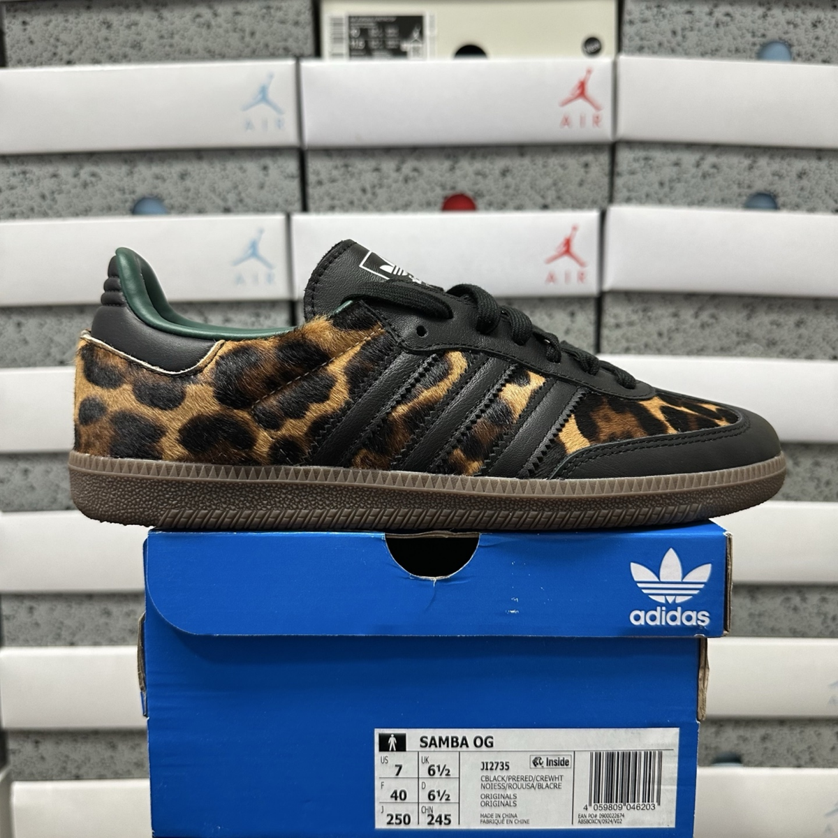 Adidas Samba - Black Green Leopard
