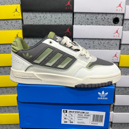 Adidas Drop Step Low 2.0 - White Tint / Collegiate Green / Grey