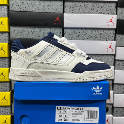 Adidas Drop Step Low 2.0 - Core White / Silver Metallic / Night Indigo