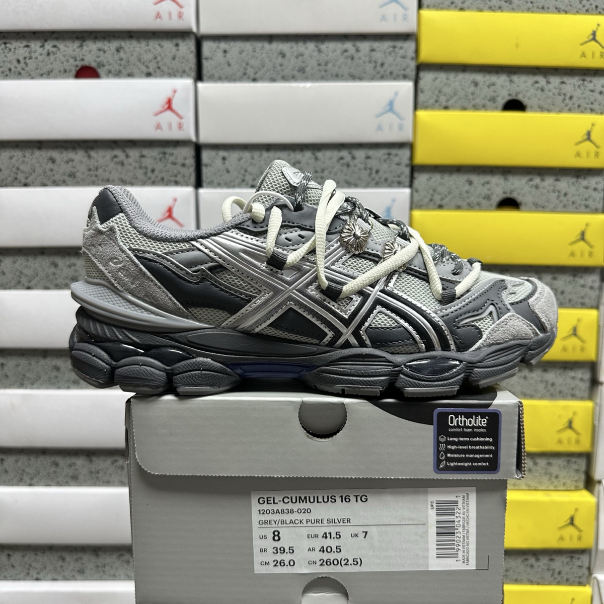 Toga x Asics Gel Cumulus 16 - Grey Black Pure Silver