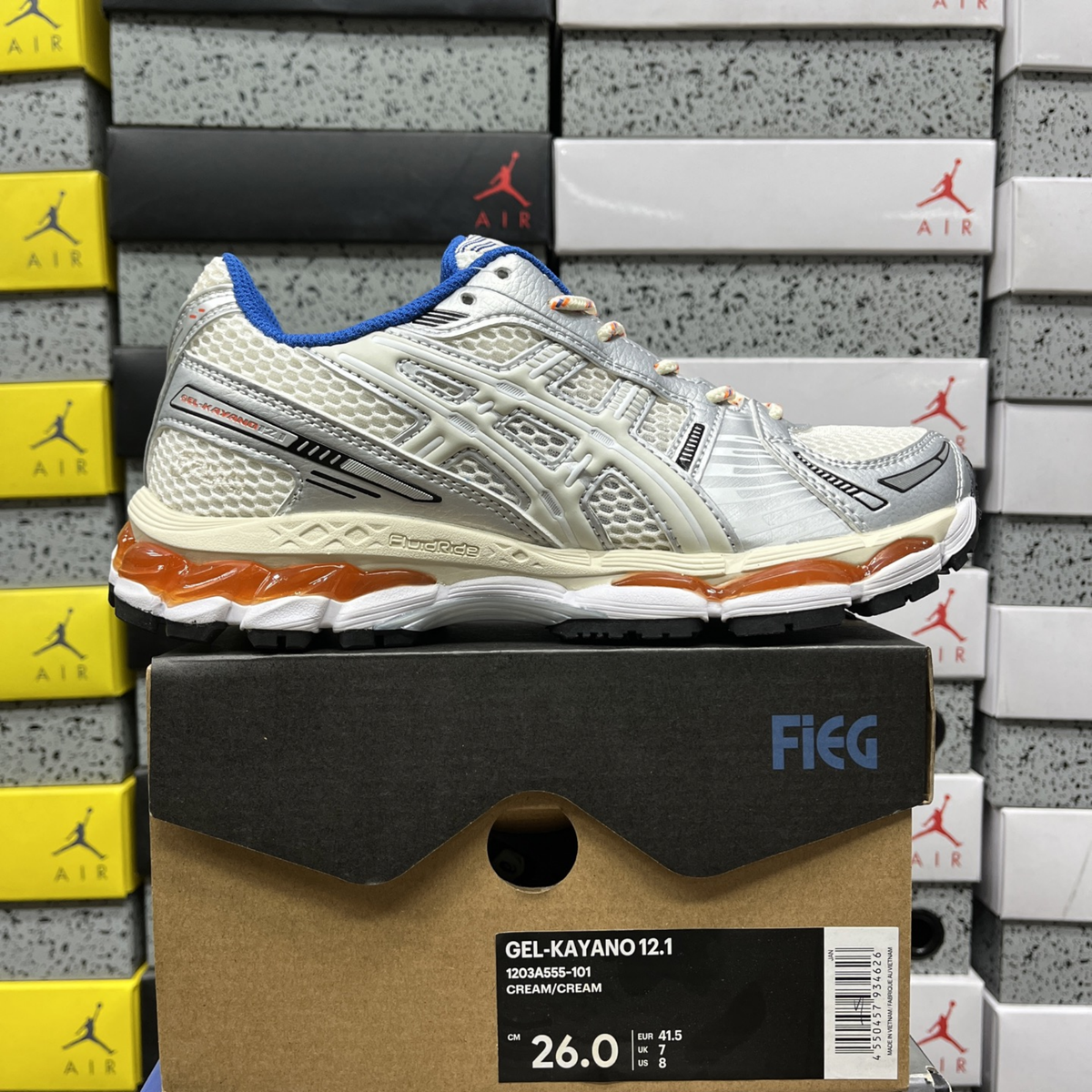 Ronnie Fieg x Asics Gel Kayano 12.1 - Cream Blue Orange