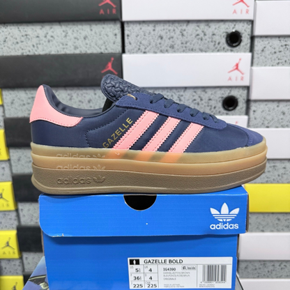 Adidas Gazelle Bold - Dark Blue Pink Brown