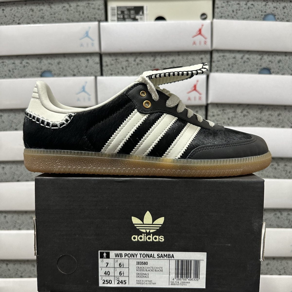 Wales Bonner x Adidas Samba - Pony Tonal Core Black