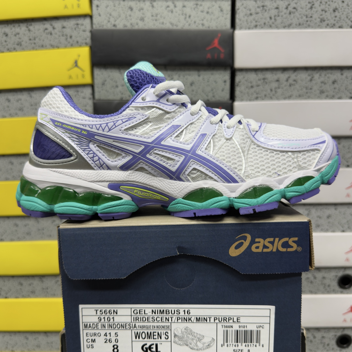 Asics Gel Nimbus 16 - White / Periwinkle / Mint
