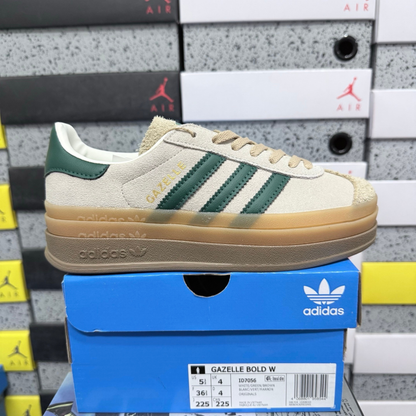 Adidas Gazelle Bold - Wonder White Collegiate Green