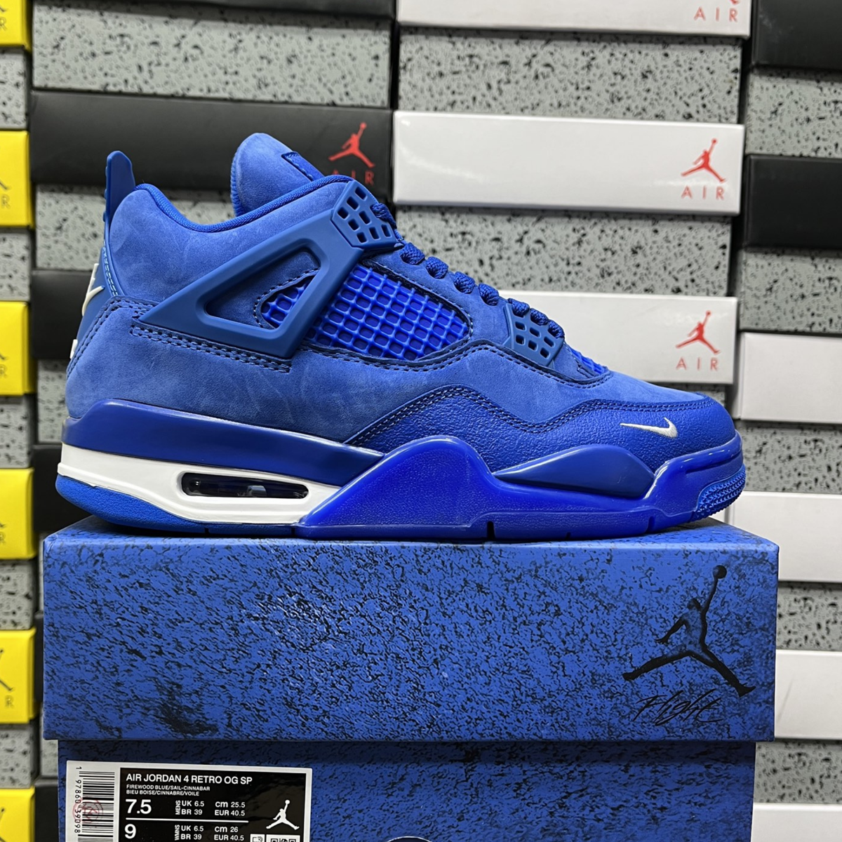 Nigel Sylvester x Air Jordan 4 Retro OG SP - Brick By Brick Blue Sample