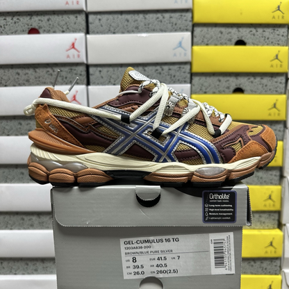 Toga x Asics Gel Cumulus 16 - Brown Blue Pure Silver