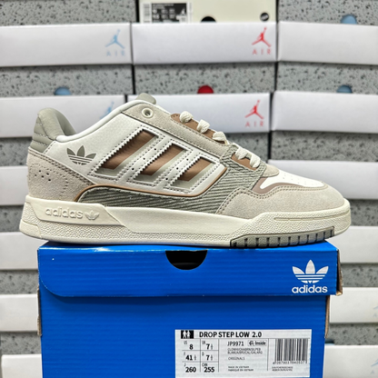 Adidas Drop Step Low 2.0 - White Tan / Grey"