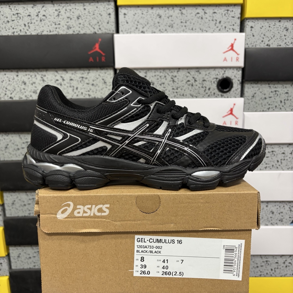 Asics Gel Cumulus 16 - Black Pure Silver
