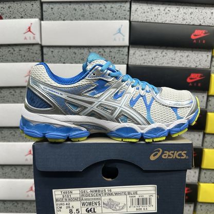 Asics Gel Nimbus 16 - Snow White / Royal Blue