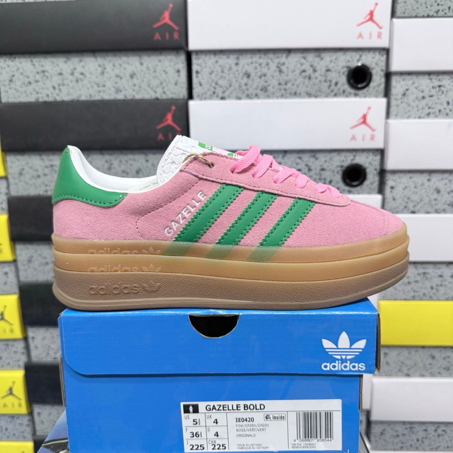 Adidas Gazelle Bold - Pink Green
